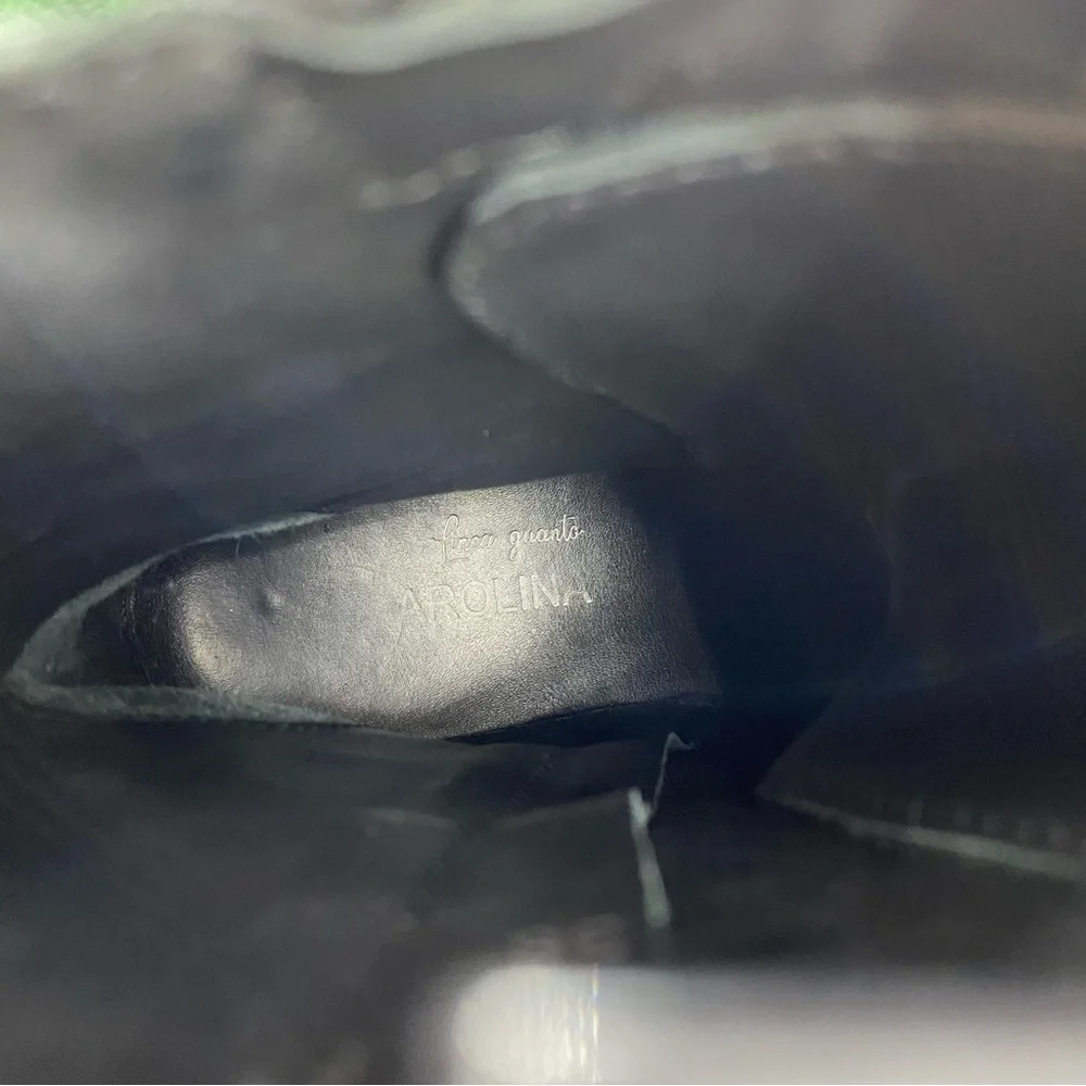 Donna Carolina women's leather ankle boots black  made in Italy sz 36 US 6 - Picture 8 of 8